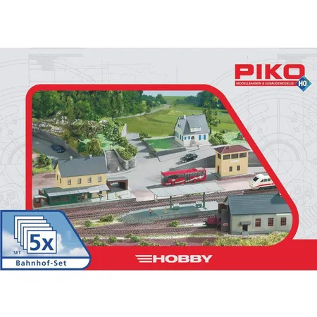 Bild von PIKO Gebäude Set Bahnhof 5 teilig