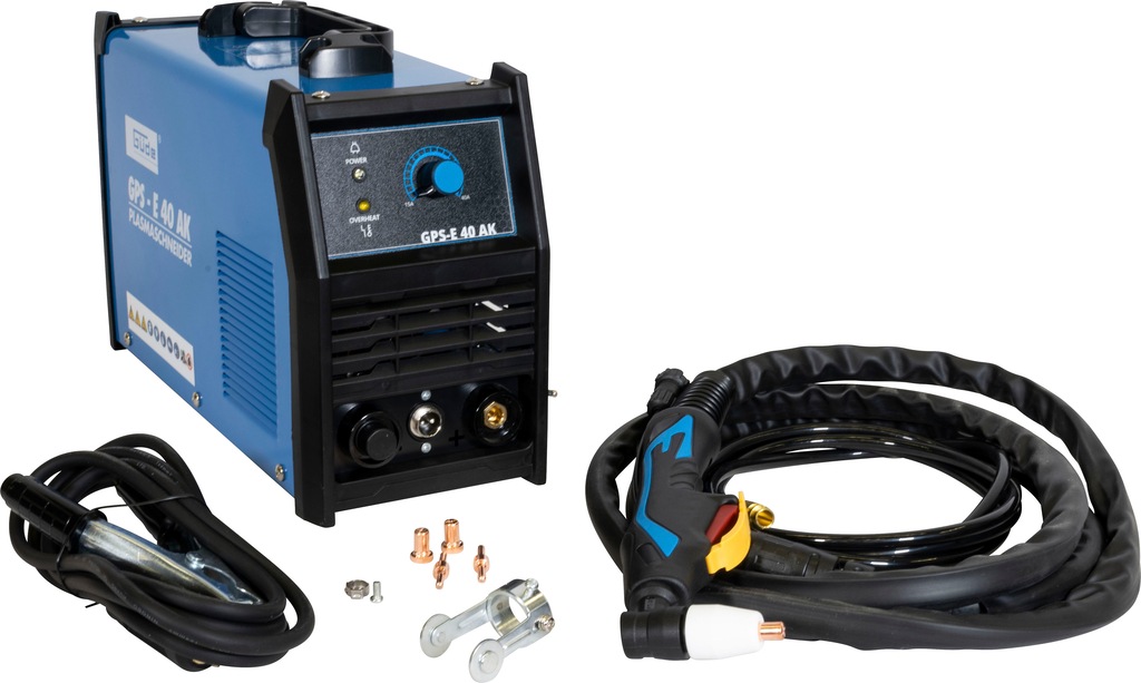 Bild von Güde 20092 Plasmaschneider GPS-E 40 A.2 (Inverter Hochfrequenz-Plasmaschneider 15-40 A, 230 V, für Bleche und Stahl, Schnittstärke bis 12 mm, 3-6 bar, inkl. Druckmindereinheit mit Manometer uvm.)