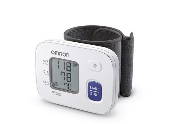 Bild von Omron Handgelenk-Blutdruckmessgerät OMRON RS2 Handgelenk-Blutdruckmessgerät mit Intellisense-Technologie, Erkennung unregelmäßiger Herzschläge, bewährte Qualität, Ohne viel Druck