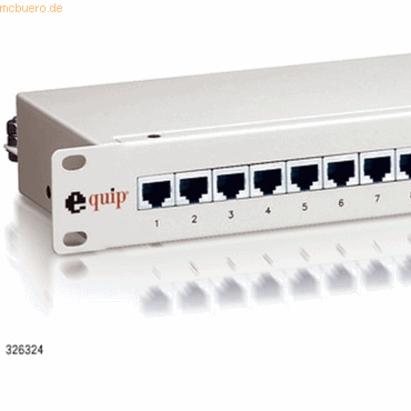 Bild von Equip Equip 326316 Patchpanel equip 16x RJ45 Cat6 19" 1HE grau Netzwerk-Patch-Panel