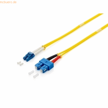 Bild von equip Pro - Patch-Kabel - SC Single-Modus (M) zu LC Single-Modus (M) - 2,0m - Glasfaser - Duplex - 9/125 Mikrometer - OS2 - halogenfrei - Gelb (254332)