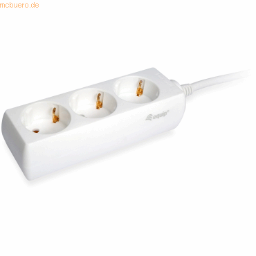 Bild von equip Life - Version 1 - Verlängerungsschnur - Wechselstrom 250 V - 3500 Watt - Eingabe, Eingang Typ F - Ausgangsanschlüsse: 3 (3 x Strom Typ F) - 1,5 m (245550)