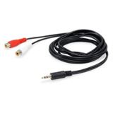 Bild von Equip Audio Adapterkabel Klinkenadapter 3.5mm Klinken-Stecker auf RCA Buchse Schwarz PVC