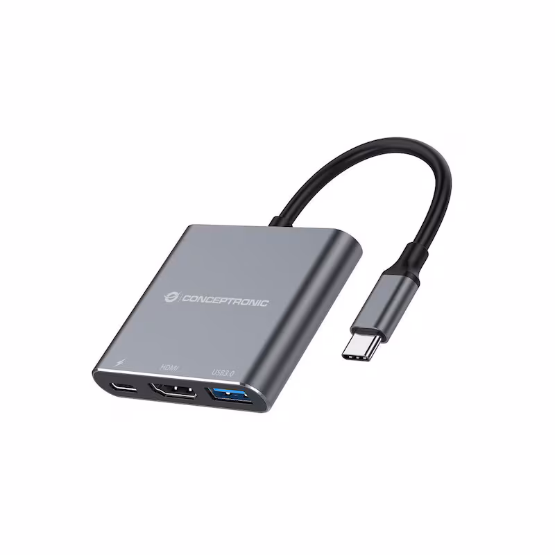 Bild von Conceptronic Laptop-Dockingstation CONCEPTRONIC Adapter USB-C -> HDMI,USB3.0,PD 0.25m