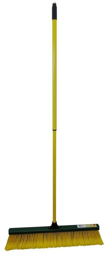 Bild von Steuber Krallenbesen mit Teleskopstiel, Kehrbreite 60 cm, Outdoor Besen mit Spezialborsten, grün-gelb