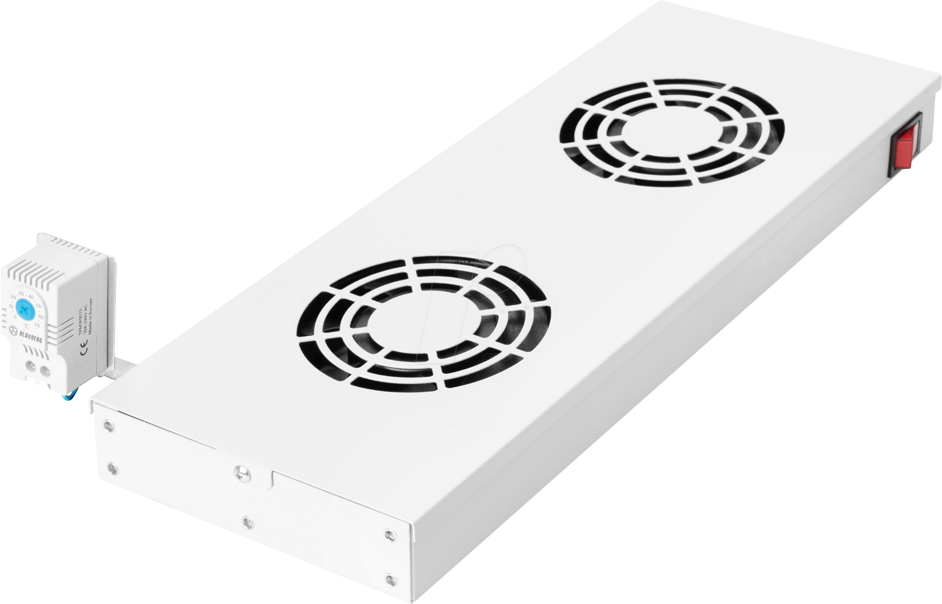 Bild von Digitus Lüftermodule für 19"-Schränke 2 Lüfter RAL7035 grau (DN-19 FAN-2-HO)