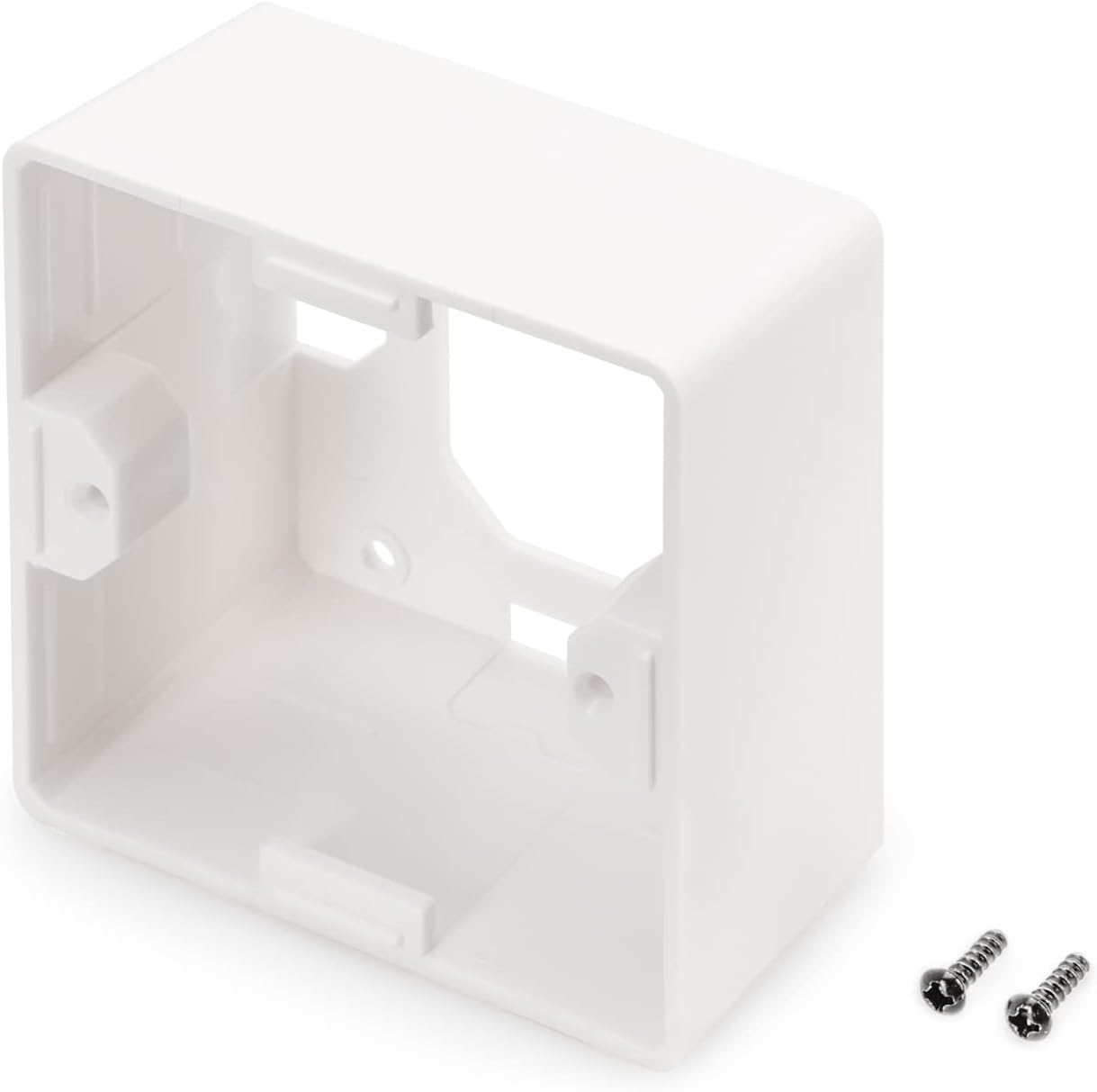 Bild von DIGITUS Anschlussdose Cat-5e - 2 Port RJ45 - Aufputz Netzwerk-Dose - Zuführung Horizontal - Designfähig - Reinweiß