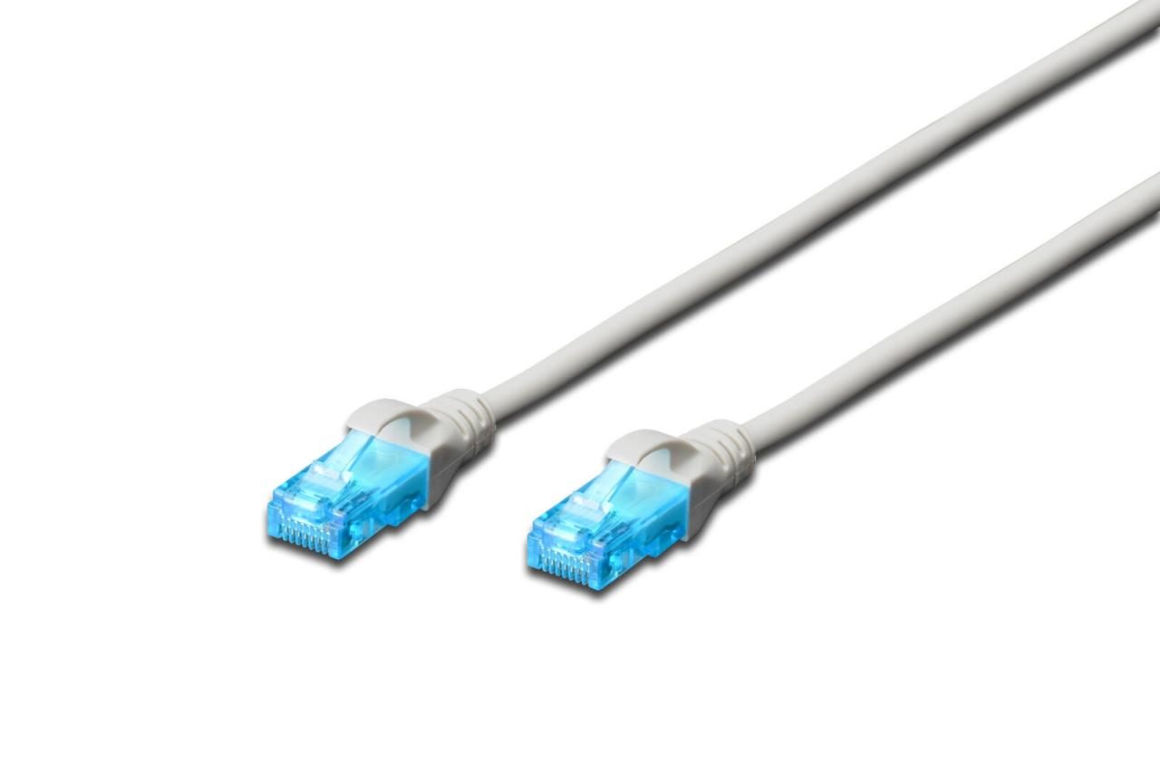 Bild von DIGITUS LAN Kabel Cat 5e - 10m - CCA Netzwerkkabel Mit RJ45 - U/UTP Ungeschirmt - Kompatibel zu Cat-6 & Cat-5 - Grau