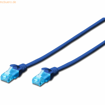 Bild von Digitus CAT5e U-UTP Patchk.,2m, Blau (U/UTP, CAT5e, 2 m), Netzwerkkabel
