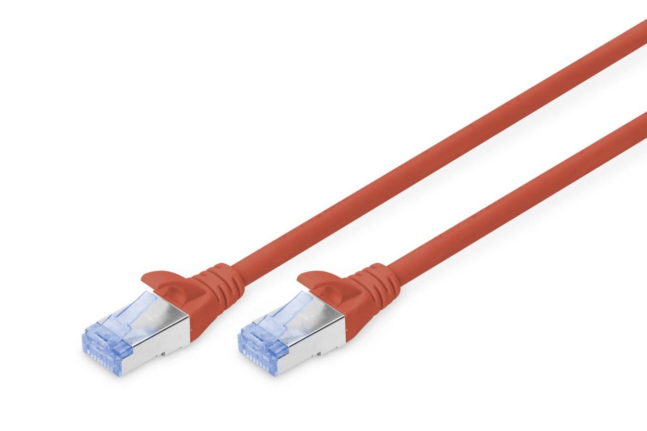 Bild von DIGITUS Patch-Kabel RJ-45 (M) zu RJ-45 (M) 1m CCA SF/UTP Cat 5e rot (DK-1532-010/R)