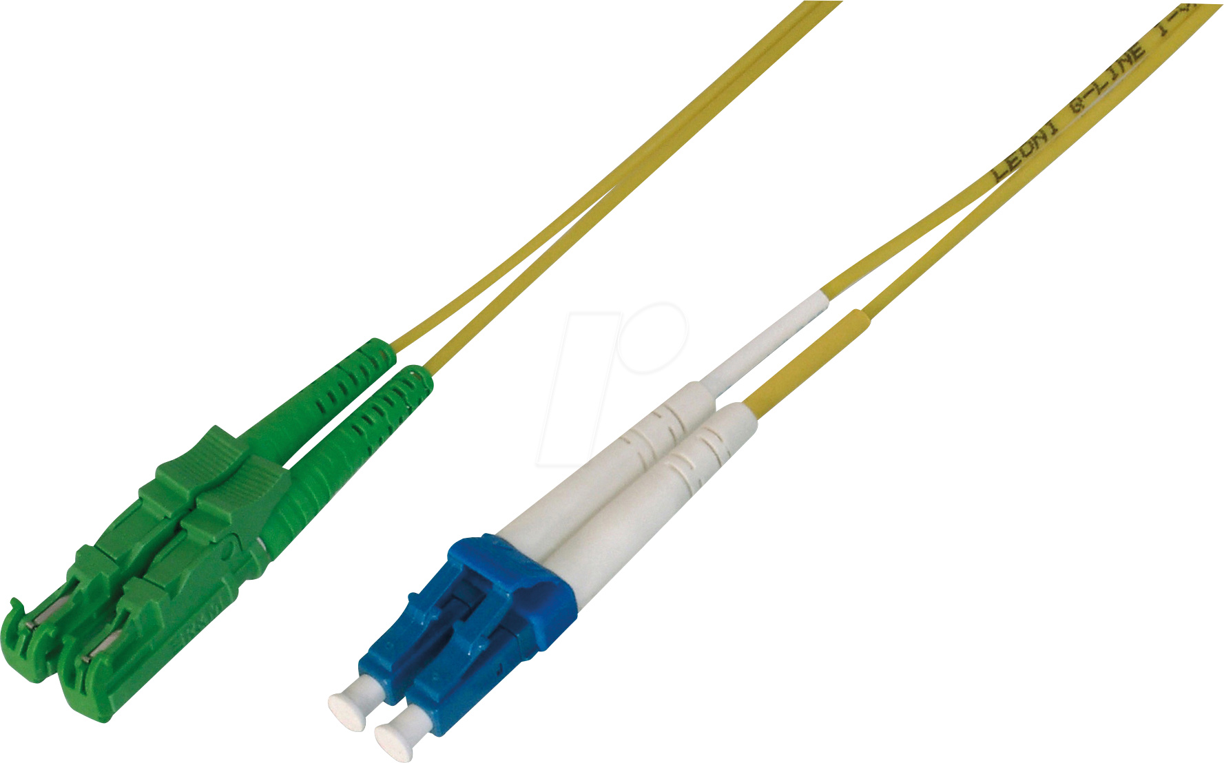 Bild von Digitus ASSMANN - Patch-Kabel - E2000/APC Single Mode (M) - bis - LC/PC Single Mode (M) - 1 m - Glasfaser - 9 / 125 Mikron - OS2 - halogenfrei, 8-Grad-Anschluss - Gelb (AL-9E2000LC-01I)