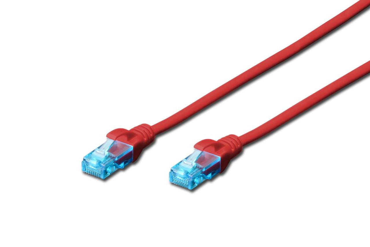 Bild von DIGITUS Patch-Kabel RJ-45 (M) zu RJ-45 (M) 5 m Kupfer U/UTP Cat 5e rot (DK-1511-050/R)