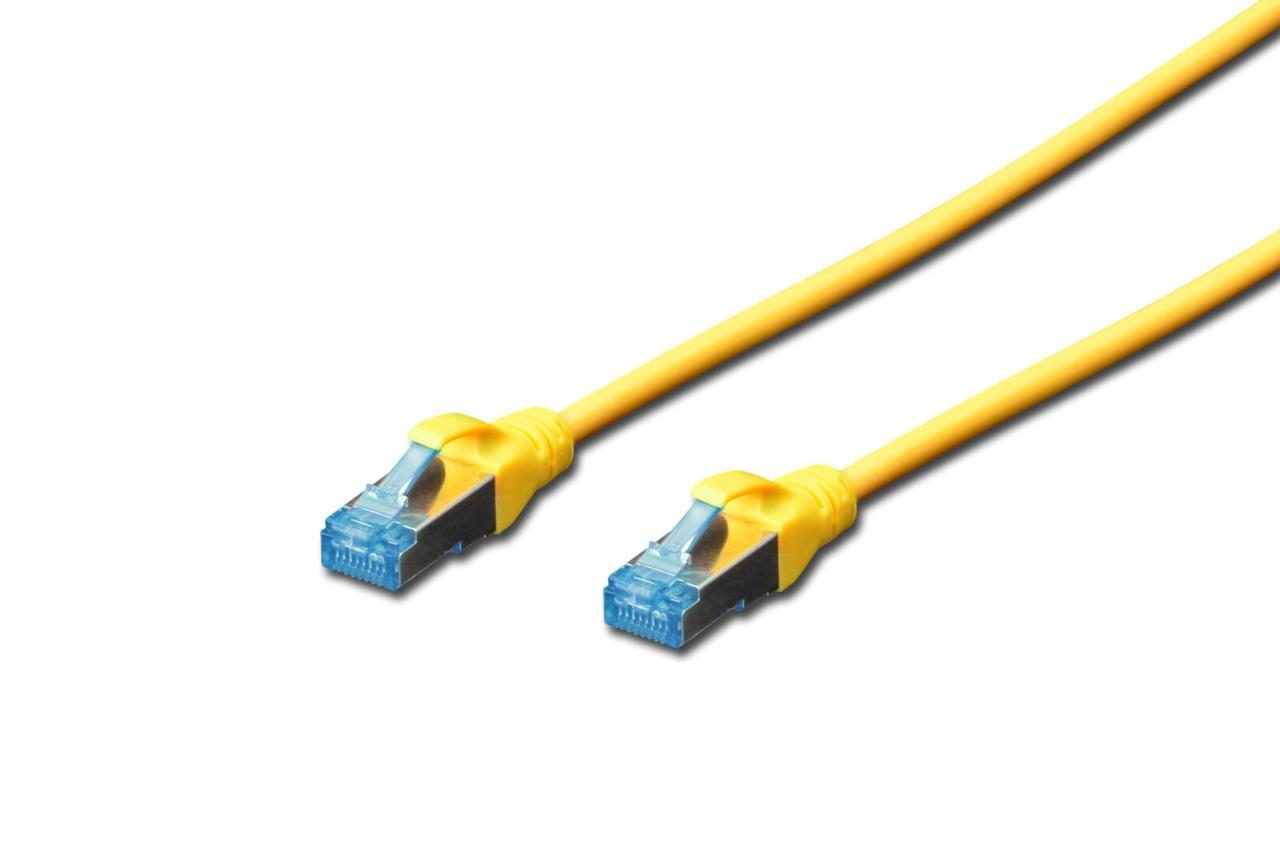 Bild von DIGITUS LAN Kabel Cat 5e - 3m - RJ45 Netzwerkkabel - SF/UTP Geschirmt - Kompatibel zu Cat-6 & Cat-6A - Gelb