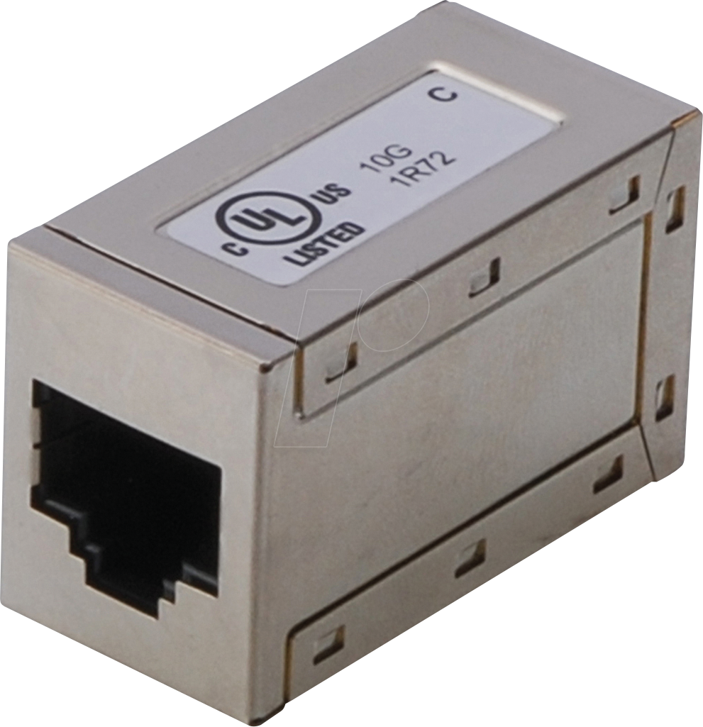 Bild von Digitus RJ45 Netzwerk Adapter CAT 5, CAT 5e, CAT 6 [1x RJ45-Buchse - 1x RJ45-Buchse] Grau