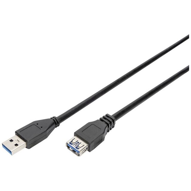 Bild von Digitus ASSMANN - USB 3.0 Verlängerungskabel - USB Typ A, 4-polig (M) - USB Typ A, 4-polig (W) - 3.0 m - schwarz (AK-112331)