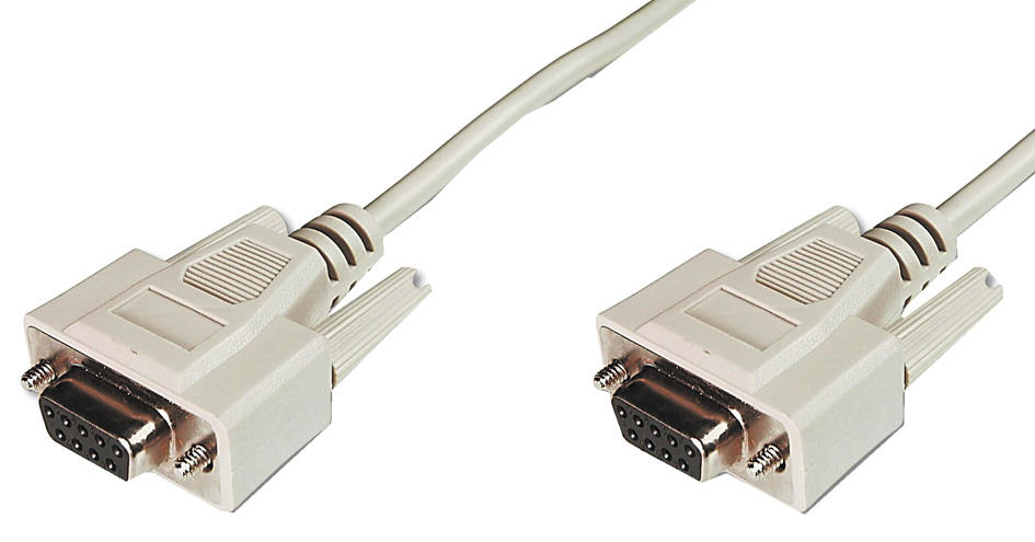 Bild von 2.00m ASSMANN Electronic GmbH Datentransfer Anschlusskabel D-Sub 9pol Buchse auf D-Sub 9pol Buchse beige geschirmt
