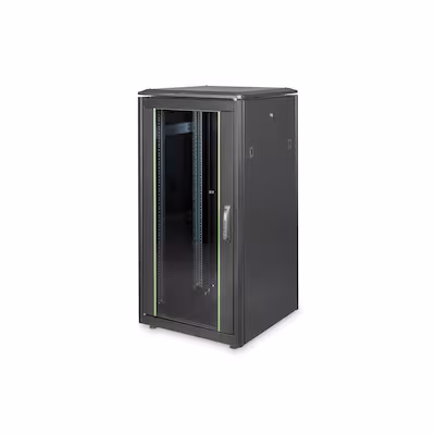 Bild von Digitus Unique DN-19 22U-6/6-B-1 - Schrank - Schwarz, RAL 9005 - 22U - 48,3 cm (19) (DN-19 22U-6/6-B-1)