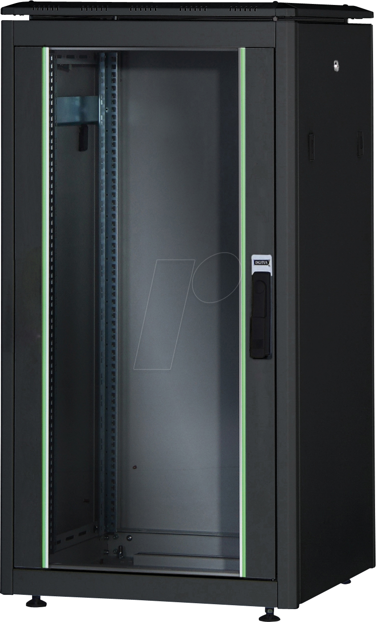 Bild von DIGITUS Professional Unique DN-19 26U-6/10-B-1 - Schrank - Netzwerkschrank - Schwarz, RAL 9005 - 26U - 48,3 cm (19) (DN-19 26U-6/10-B-1)