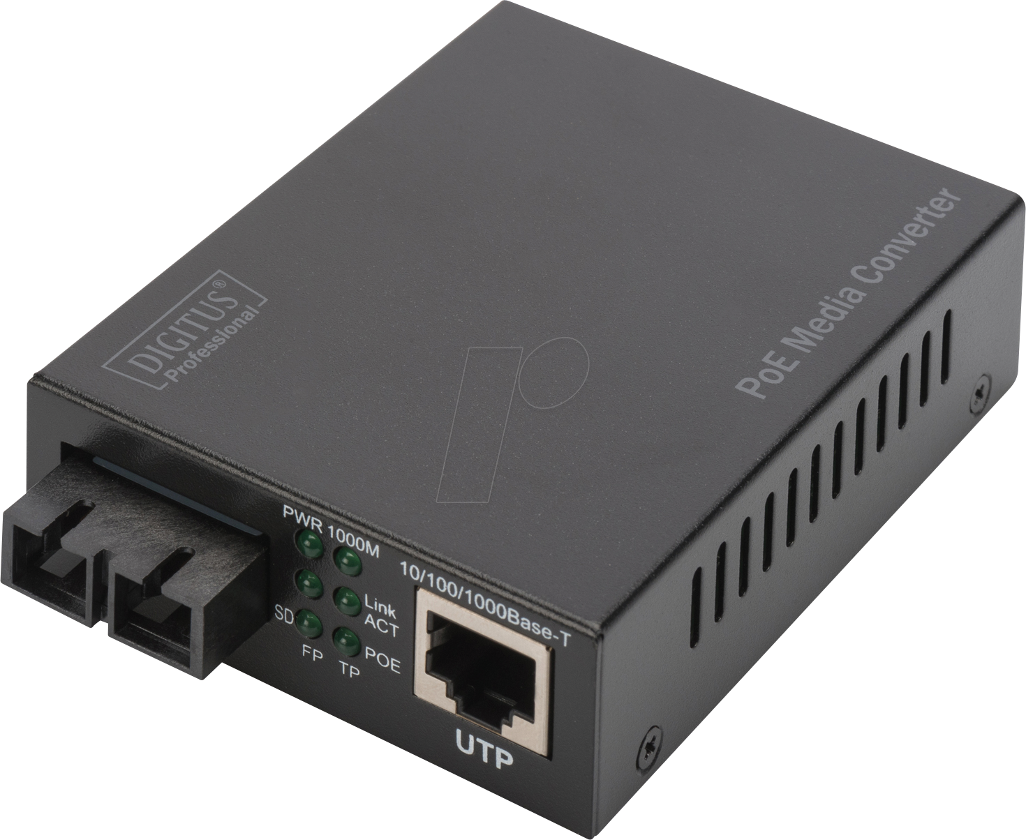 Bild von DIGITUS Professional DN-82150 - Medienkonverter - GigE - 10Base-T, 1000Base-SX, 100Base-TX, 1000Base-T - RJ-45 / SC multi-mode - bis zu 500 m - 850 nm