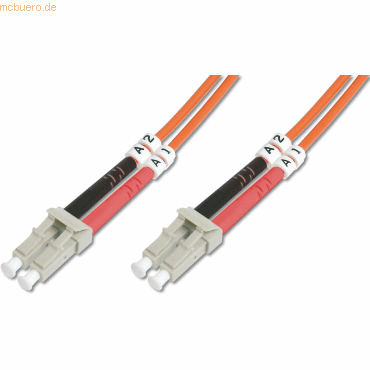 Bild von Assmann DIGITUS LWL Kabel E2000 zu E2000, OS2, SM 09/125µm, Duplex 1m