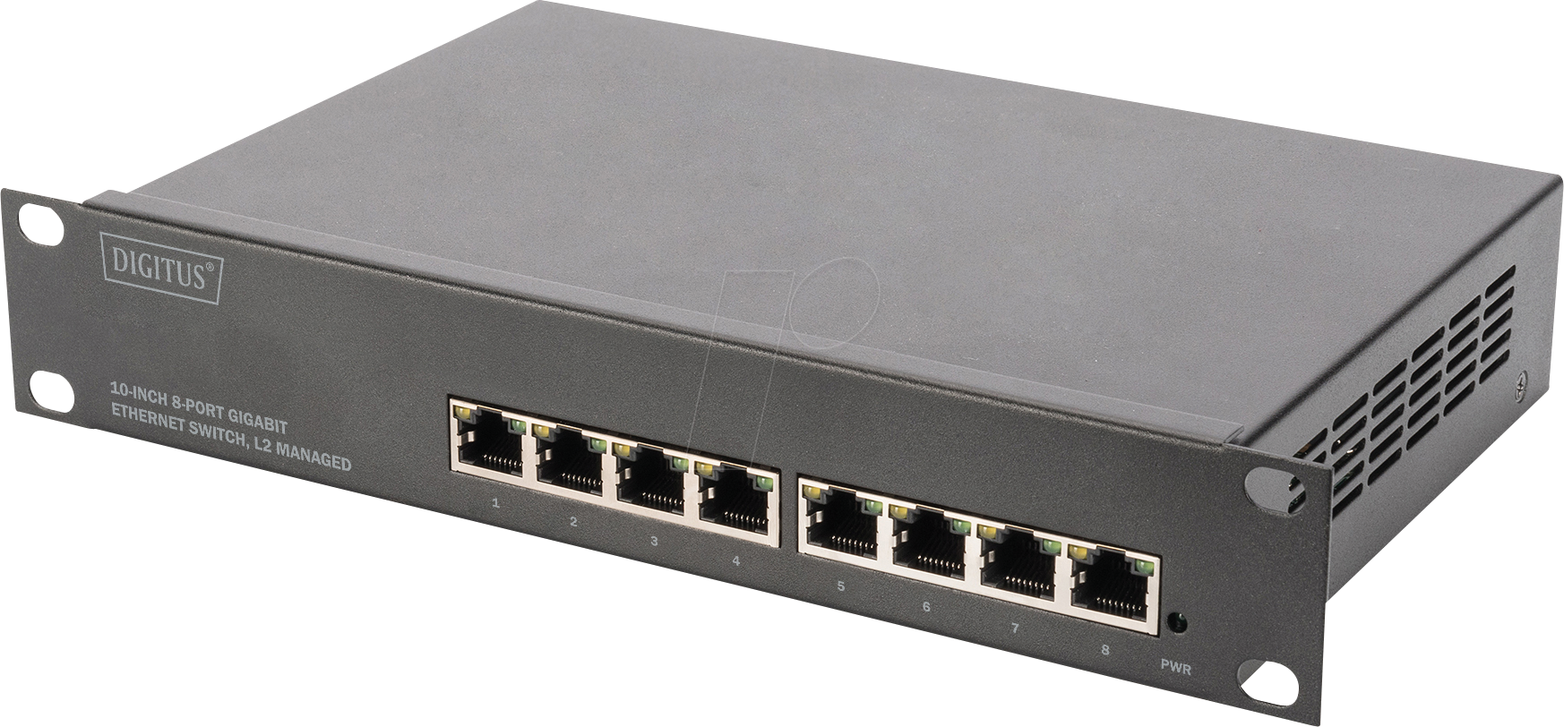 Bild von DIGITUS DN-80117 - Switch - L2+ - managed - 8 x 10/100/1000 - Desktop, an Rack montierbar