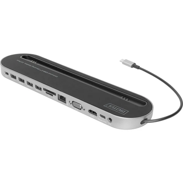 Bild von Digitus DA-70888 (Docking Port, 12 Ports), Dockingstation + USB Hub, Silber