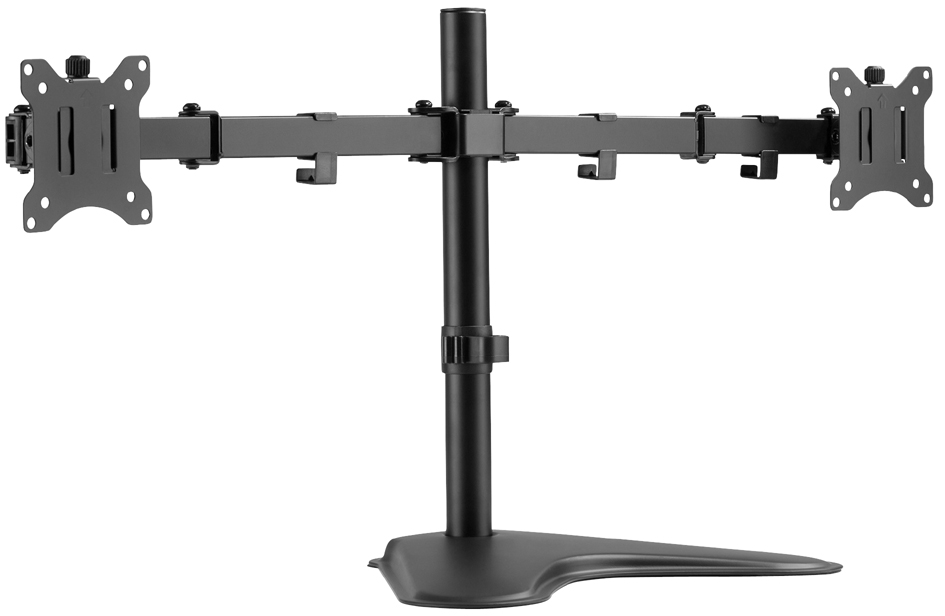 Bild von DIGITUS DA-90401 - Aufstellung für 2 Monitore / Curved-Monitore - Stahl - mattschwarz - Bildschirmgröße: 38.1-81.3 cm (15-32) - Schreibtisch-Ständer (B-Ware)