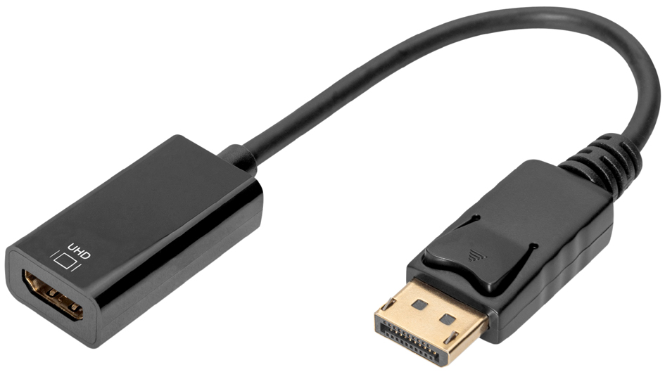 Bild von Digitus Digitus DisplayPort / HDMI Anschlusskabel DisplayPort Stecker, HDMI-A HDMI-Kabel, (20.00 cm)