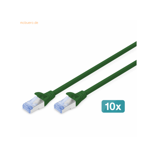 Bild von Assmann DIGITUS 10er CAT 5e SF/UTP Patchkabel, 1m, grün