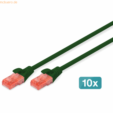 Bild von Digitus CAT 6 U/UTP Patchkabel - LSZH, 10 Stück (U/UTP, CAT6, 1 m), Netzwerkkabel