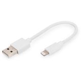 Bild von Digitus Handy, Apple iPad/iPhone/iPod, Computer, Notebook Ladekabel [1x USB-A - 1x Lightning] 0.1m U