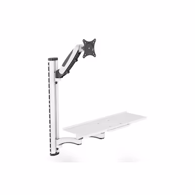 Bild von Digitus Arbeitsplatz (Monitor - Tastatur - Maus) Wandmontage - 81,3 cm (32 Zoll) - 8 kg - 100 x 100 mm - Höhenverstellung - 4,05 kg - Schwarz - Weiß (DA-90451) (geöffnet)