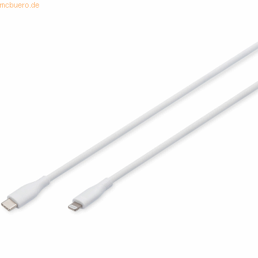 Bild von DIGITUS USB Silicone charging cable USB-C - Lightning 2m 2.0 60W white - Kabel - Digital/Daten (AK-600110-020-W)