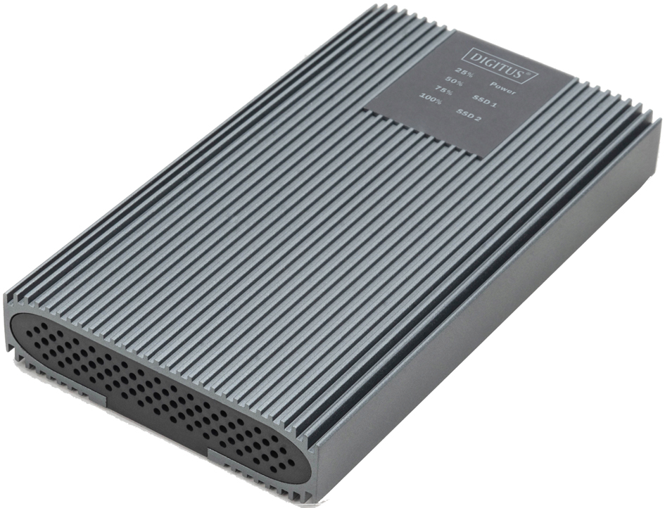 Bild von Digitus USB M.2 NVMe Clonestation, SSD, NVMe, 20Gbits, USB 3.2 Gen2, Aluminium, toolfree (M.2), Festplattengehäuse, Grün