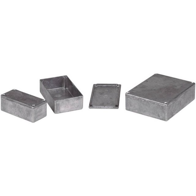 Bild von Hammond Gehäuse Aluminium 188x120x53mm (Gehäuse), Elektronikzubehör + Gehäuse, Silber