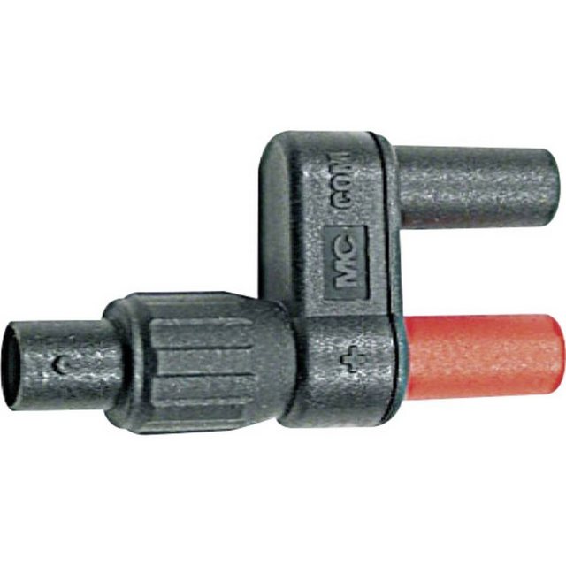 Bild von Stäubli XF-BB/4 Messadapter  BNC-Buchse - Buchse 4 mm berührungssicher Schwarz (Messgerätkoffer), Messtechnik, Schwarz, Rot