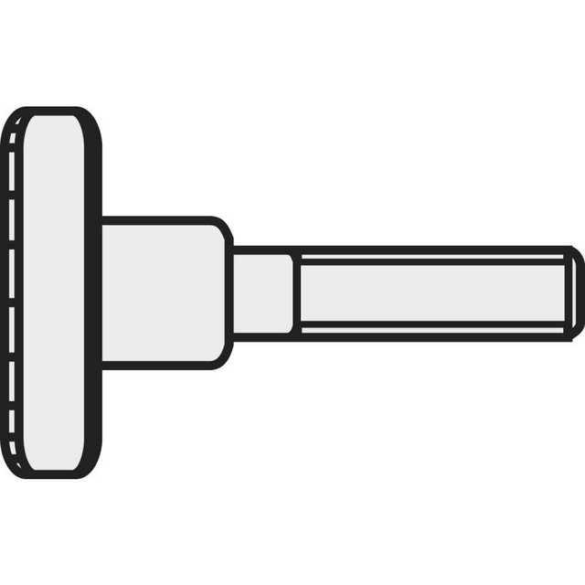 Bild von Toolcraft M4* 8 D464-5.8:A2K 192173 Rändelschrauben M4 8 mm DIN 464 Stahl galvanisch verzinkt 10 St.