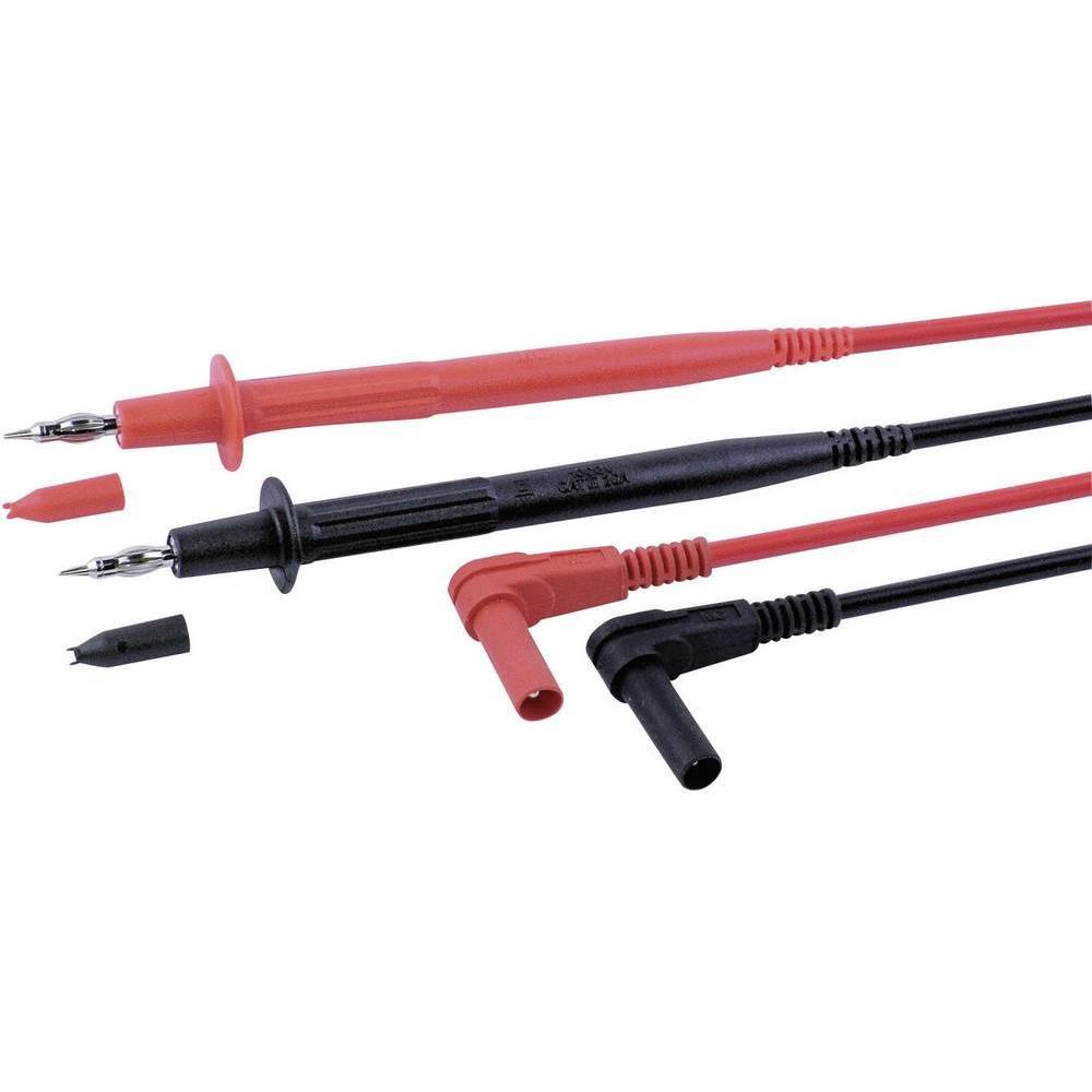 Bild von Stäubli XPF-484 100CM Sicherheits-Messleitungs-Set Lamellenstecker 4mm Prüfspitze 1.00m Schwarz, R