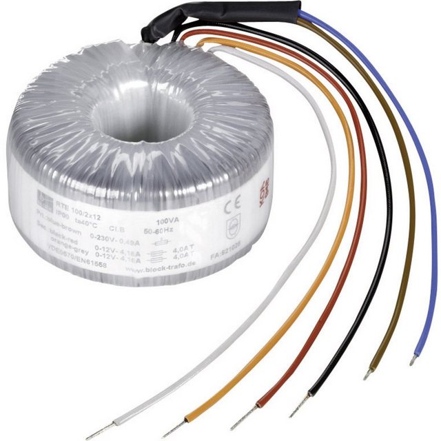 Bild von Block Spannungswandler Block RTE 60/2x18 Ringkerntransformator 60 VA 1.67 A, (RTE 60/2x18)