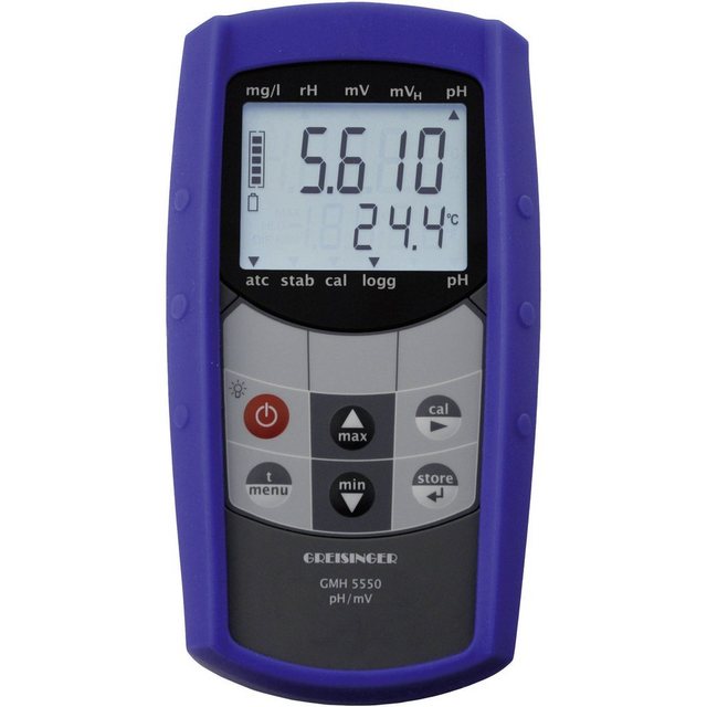 Bild von Greisinger Feuchtigkeitsmesser Kombi-Messgerät Greisinger GMH 5550 pH-Wert, Redox (ORP) 2.00 - 16.00