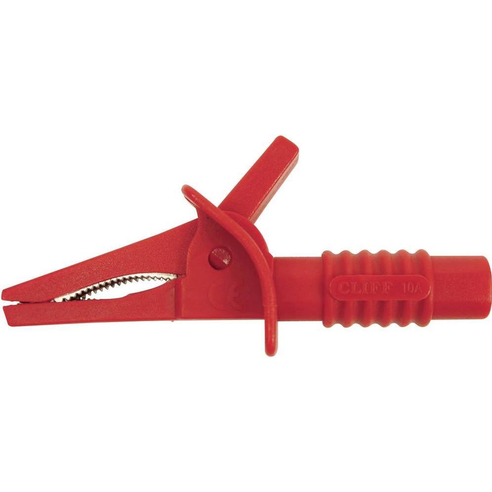 Bild von Cliff CRC/01 Sicherheits-Abgreifklemme Steckanschluss 4mm CAT II 1000 V, CAT III 600V Rot