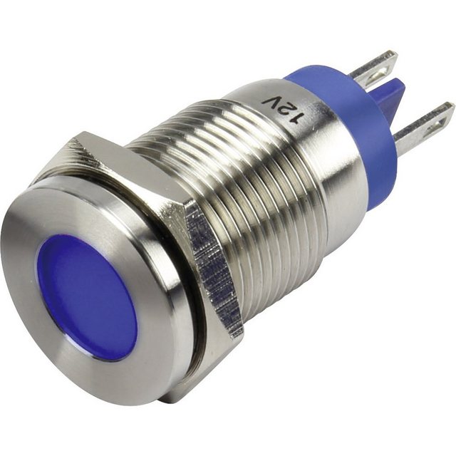 Bild von TRU COMPONENTS Blinker TRU COMPONENTS GQ16F-D/J/B/12V/N LED-Signalleuchte Blau 12 V/DC