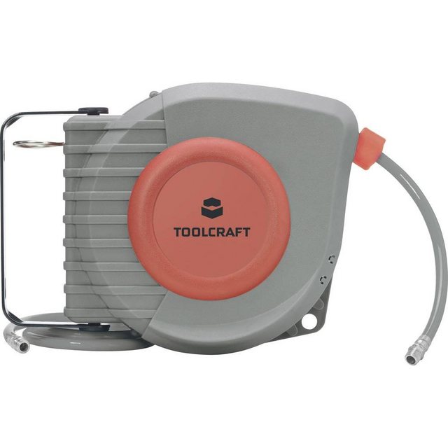 Bild von TOOLCRAFT Druckluftschlauch Automatischer Druckluft-Schlauchaufroller 9 m, Wandbefestigung