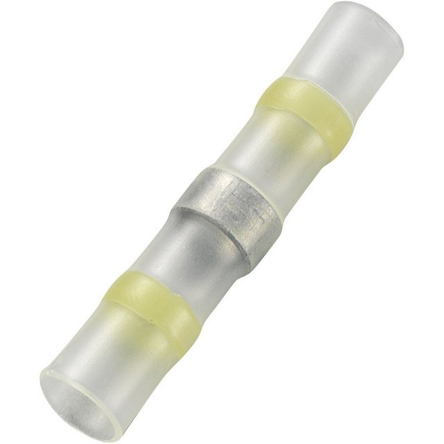 Bild von Tru Components 736461 Stossverbinder mit Schrumpfschlauch 4 mm² 6 mm² Vollisoliert Gelb 15 St., Elektronikkabel + Stecker, Gelb