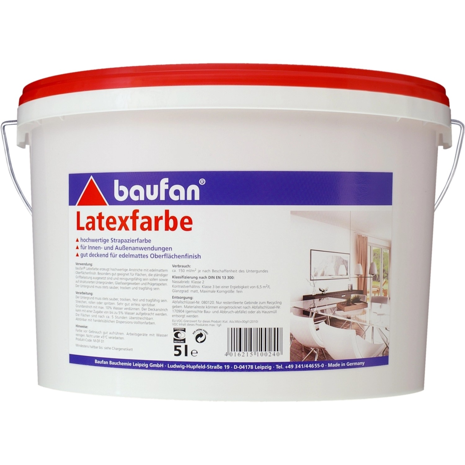 Bild von Baufan Latexfarbe 5 l