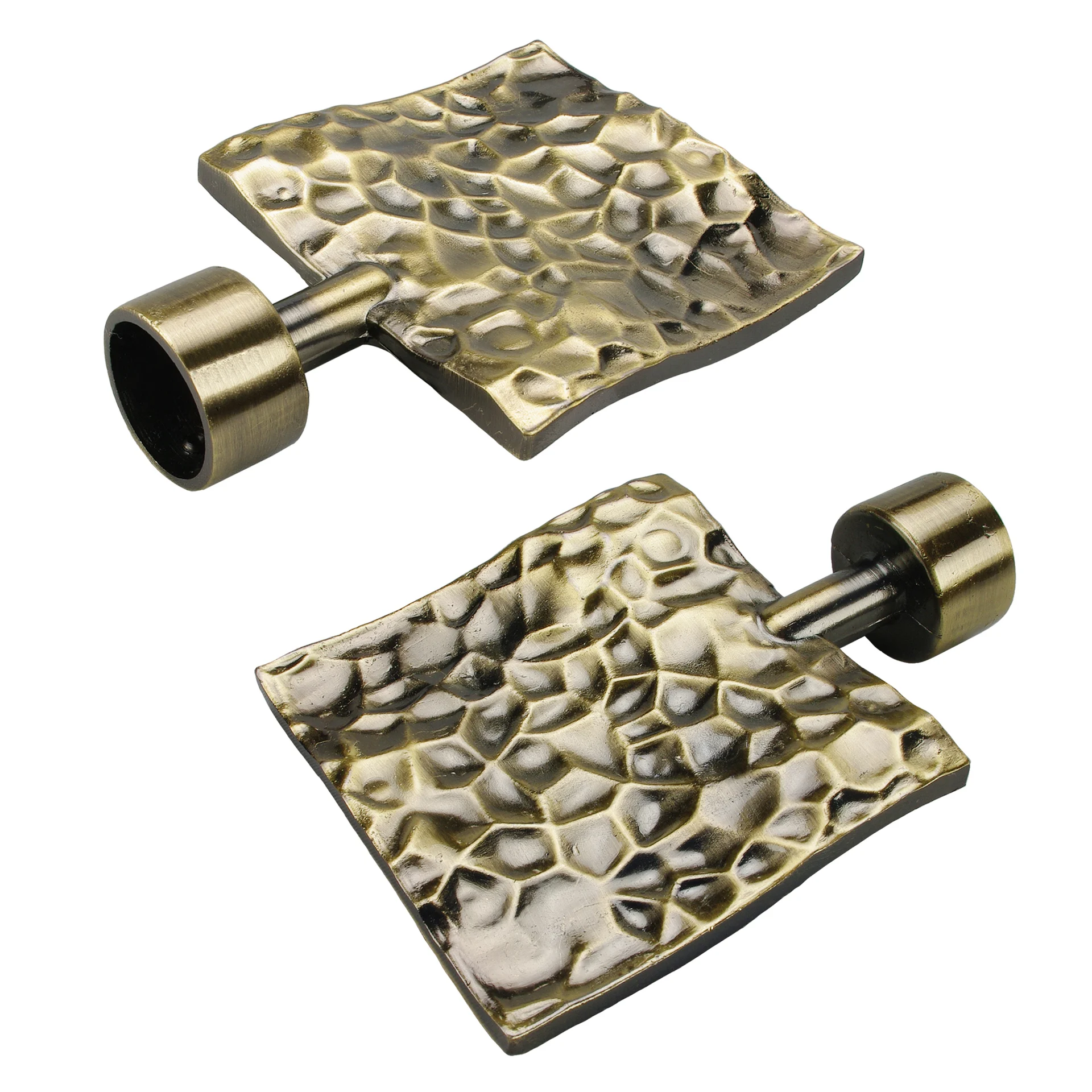 Bild von LIEDECO Endstück Johnny, Blues, Flach, eckig, 20 mm, Bronze - braun