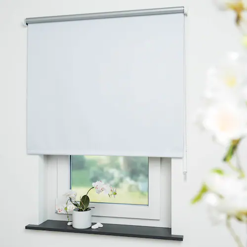 Bild von Liedeco® Rollo, Fenster Rollo, Kettenzug-Rollo / 62 x 180 cm (Breite x Höhe), weiß/Thermo-Beschichtung, Verdunkelnd, Blickdicht/Breiten 60-200 cm/Variable Montage möglich