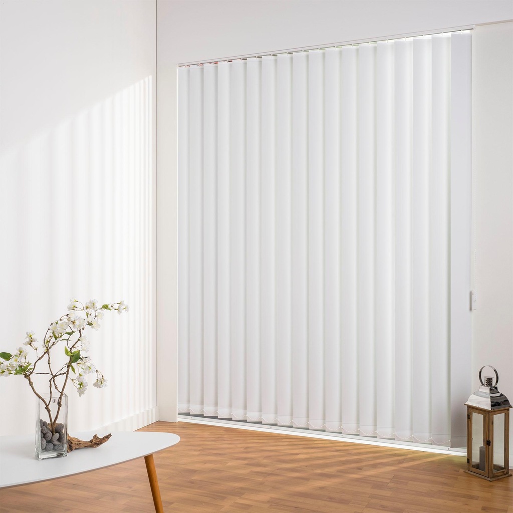 Bild von Liedeco Lamellenvorhang Lamellenvorhang Vertikalanlage Verdunkelung - 127 mm Lamelle, freihängend, Kürzbare Vertikalanlage Verdunkelung