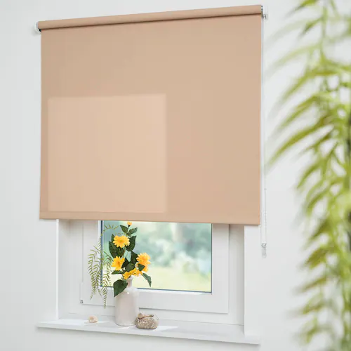 Bild von Liedeco Seitenzugrollo »Uni«, Lichtschutz, mit Bohren, freihängend, Welle 36 mm stabiler Kettenzug