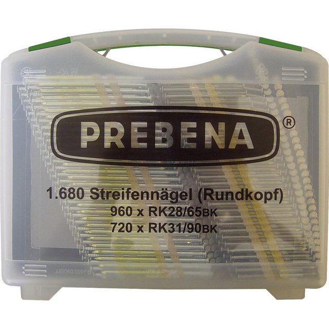 Bild von Prebena Handtacker Prebena RK-Box Rundkopf-Streifennägel-Set 1680 St.